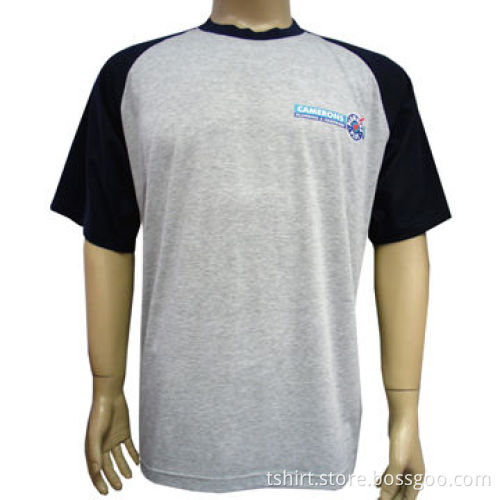 Custom men gray blank cotton t shirt